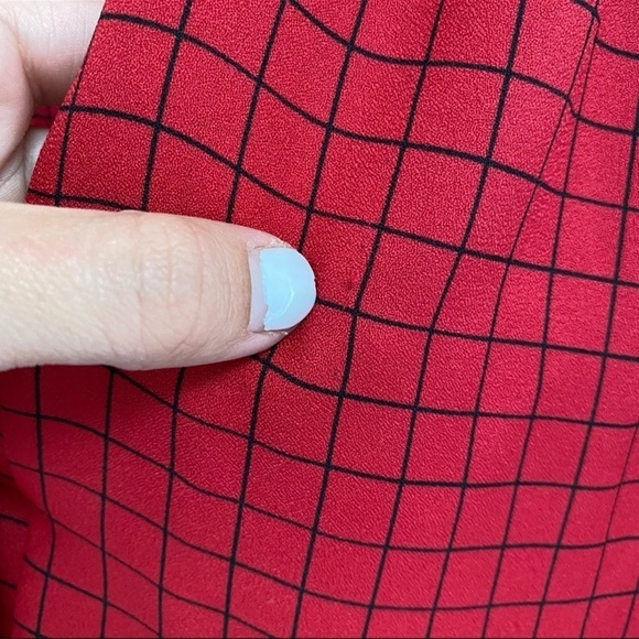 𝅺vtg 6 Lanvin dress couture gingham square vintage silk checkered pinup 60s 70s - Picture 12 of 16